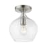 Livex Lighting Aldrich 8" Wide Flush Mount Globe Ceiling Fixture Brushed Nickel