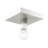 Livex Lighting Solna Single Light 9" Wide Flush Mount Ceiling Fixture Brushed Nickel