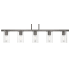 Livex Lighting Clarion 5 Light 5" Wide Commercial Linear Chandelier Black Chrome