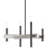Livex Lighting Denmark 4 Light 20" Wide Chandelier Black Chrome