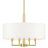 Livex Lighting Meridian 4 Light 18" Wide Drum Chandelier Satin Brass