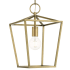 Livex Lighting Devonshire Single Light 10" Wide Chandelier / Semi-Flush Ceiling Fixture Antique Brass
