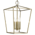 Livex Lighting Devonshire 4 Light 15" Wide Commercial Lantern Chandelier Antique Brass