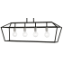 Livex Lighting Devonshire 4 Light 10" Wide Commercial Linear Chandelier Black / Brushed Nickel Accents