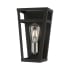Livex Lighting Schofield 11" Tall Commercial Wall Sconce Black / Brushed Nickel Accents