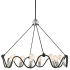 Livex Lighting Archer 8 Light 36" Wide Ring Chandelier Textured Black with Brushed Nickel Accents