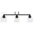 Livex Lighting Aragon 3 Light 5" Wide Commercial Linear Chandelier Black