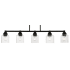 Livex Lighting Aragon 5 Light 5" Wide Commercial Linear Chandelier Black
