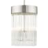 Livex Lighting Norwich 3 Light 10" Wide Crystal Drum Chandelier Brushed Nickel
