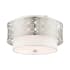 Livex Lighting Calinda 3 Light 16" Wide Semi-Flush Drum Ceiling Fixture Brushed Nickel
