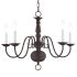 Livex Lighting Williamsburgh 5 Light 24" Wide Chandelier Bronze