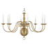 Livex Lighting Williamsburg 8 Light 1 Tier Chandelier Antique Brass