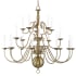 Livex Lighting Williamsburgh 20 Light 36" Wide Chandelier Antique Brass