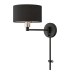 Livex Lighting Bainbridge 10" Tall Hardwired or Plug-In Wall Sconce Black / Brushed Nickel