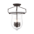 Livex Lighting Canterbury 4 Light Semi Flush Ceiling Fixture Bronze