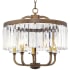 Livex Lighting Ashton 5 Light 20" Wide Chandelier with Clear Crystal Diffusers and Accents Hand Painted Palacial Bronze