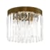 Livex Lighting Ashton 3 Light 11" Wide Single Semi-Flush Ceiling Fixture with Clear Crystal Diffusers Hand Painted Palacial Bronze