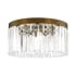 Livex Lighting Ashton 5 Light 17" Wide Single Semi-Flush Ceiling Fixture with Clear Crystal Diffusers Hand Painted Palacial Bronze