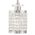 Livex Lighting Grammercy 1 Light Mini Pendant with Clear Crystal Diffusers and Accents Brushed Nickel