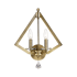 Livex Lighting Diamond 2 Light Double Sconce Antique Brass