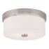 Livex Lighting Meridian 2 Light Flush Mount Ceiling Fixture Brushed Nickel