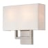 Livex Lighting Pierson 2 Light 12" Tall Commercial Wall Sconce Brushed Nickel