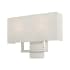 Livex Lighting Pierson 2 Light 12" Tall Commercial Wall Sconce Brushed Nickel