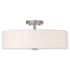 Livex Lighting Meridian 4 Light 18" Wide Semi-Flush Drum Ceiling Fixture Brushed Nickel