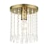 Livex Lighting Elizabeth 8" Wide Flush Mount Ceiling Fixture Antique Brass