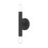 Livex Lighting Copenhagen 2 Light 10" Tall Commercial Wall Sconce Black