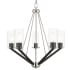 Livex Lighting Beckett 5 Light 26" Wide Commercial Chandelier Brushed Nickel / Black