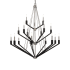 Livex Lighting Beckett 18 Light 44" Wide Chandelier Brushed Nickel / Black