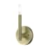 Livex Lighting Copenhagen 8" Tall Wall Sconce Antique Brass