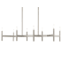 Livex Lighting Copenhagen 8 Light 40" Wide Linear Chandelier Brushed Nickel