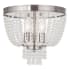 Livex Lighting Valentina 3 Light Flush Mount Ceiling Fixture Brushed Nickel