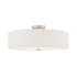 Livex Lighting Meridian 5 Light 22" Wide Semi-Flush Drum Ceiling Fixture Brushed Nickel