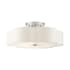 Livex Lighting Chelsea 6 Light 28" Wide Semi-Flush Ceiling Fixture Brushed Nickel