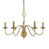 Livex Lighting Windsor 5 Light 24" Wide Taper Candle Chandelier Antique Brass