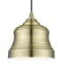 Livex Lighting Endicott 7" Wide Mini Pendant Antique Brass