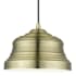 Livex Lighting Endicott 10" Wide Mini Pendant Antique Brass