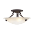 Livex Lighting Oasis 3 Light Semi-Flush Ceiling Fixture Bronze