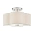 Livex Lighting Solstice 2 Light 13" Wide Semi-Flush Ceiling Fixture Brushed Nickel