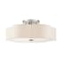 Livex Lighting Solstice 6 Light 28" Wide Semi-Flush Ceiling Fixture Brushed Nickel