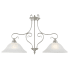 Livex Lighting Coronado 2 Light 1 Tier Linear Chandelier Brushed Nickel