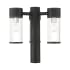 Livex Lighting Atlantic 3 Light 18" Tall Post Light Textured Black / Antique Silver