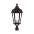 Livex Lighting Morgan 3 Light 25" Tall Post Light Bronze / Antique Gold Finish Cluster