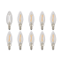 Livex Lighting Pack of (60) 2.4 Watt Vintage Edison Dimmable B10 Candelabra (E12) LED Bulbs - 200 Lumens, 3000K, and 90CRI Clear