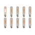 Livex Lighting Pack of (10) 4.5 Watt Vintage Edison Dimmable T10 Medium (E26) LED Bulbs - 400 Lumens, 2200K, and 90CRI Amber