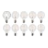 Livex Lighting Pack of (10) 8 Watt Vintage Edison Dimmable G25 Medium (E26) LED Bulbs - 800 Lumens, 3000K, and 90CRI Clear