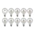 Livex Lighting Pack of (10) 7.7 Watt Vintage Edison Dimmable G25 Medium (E26) LED Bulbs - 800 Lumens, 3000K, and 90CRI Silver Top Clear